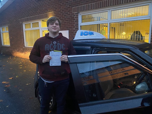 happy man after driving tes pass newton abbot test centre