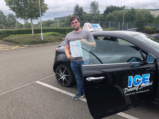 man in car park after driving test