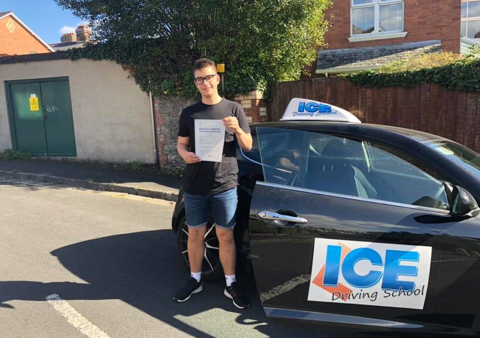 man with glasses after newton abbot driving lesson