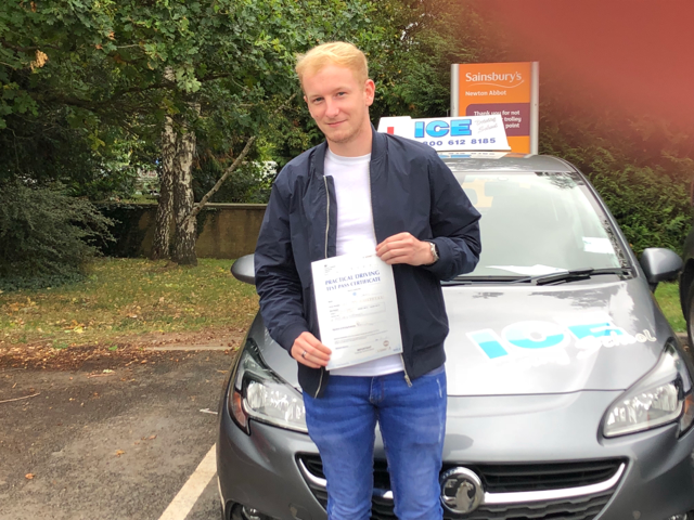 student after driving lesson newton abbot