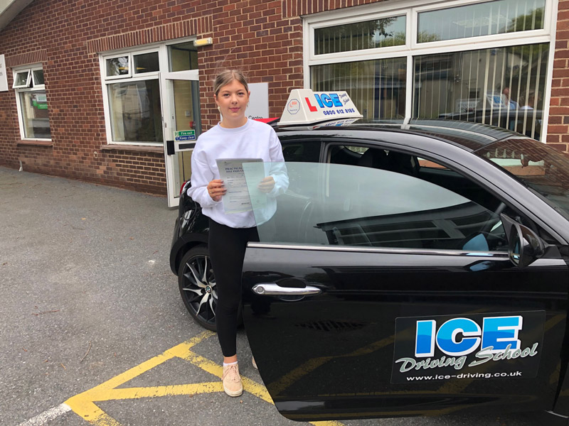 student outside newton abbot driving test centre